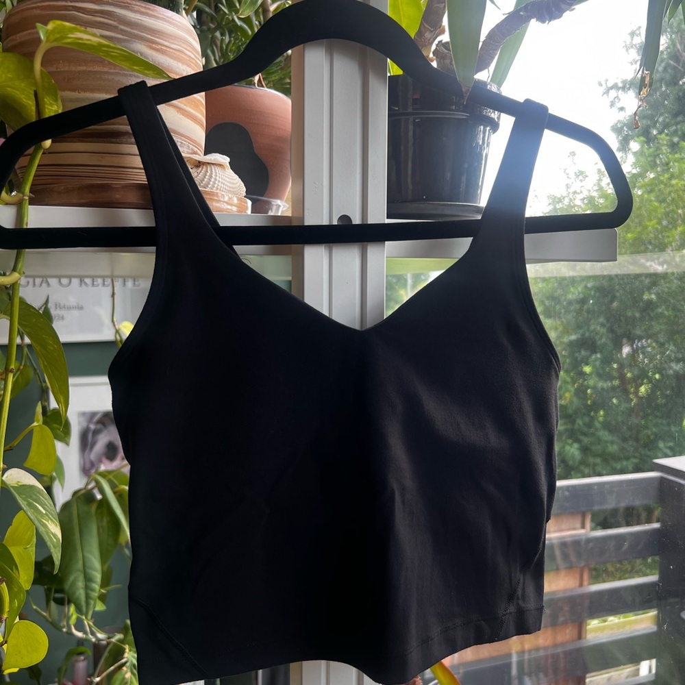 Lululemon Athletica Black V-Neck Crop Top